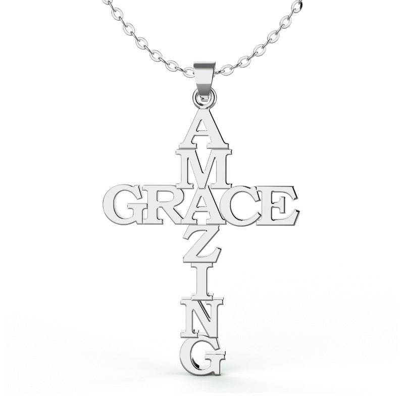 Cross Letter Stainless Steel Necklace - terrifictrend
