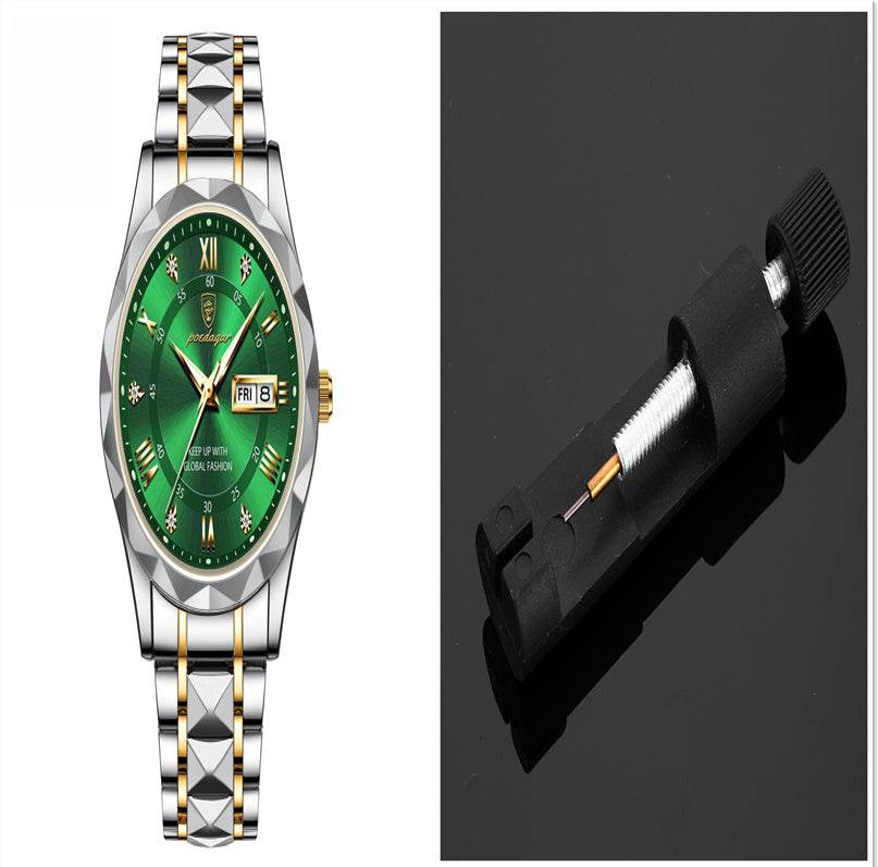 Men's Waterproof Double Calendar Luminous Quartz Watch - terrifictrend