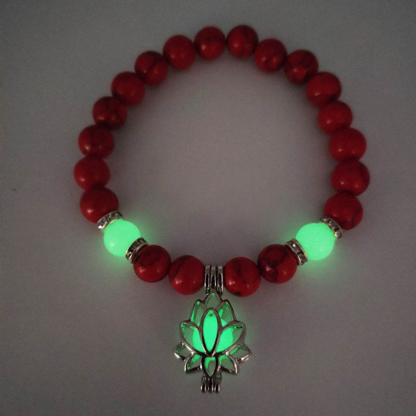 Energy Luminous Lotus Natural Stone Bracelet Yoga Healing Luminous Glow In The Dark Charm Beads Bracelet For Men Women Prayer Buddhism - terrifictrend