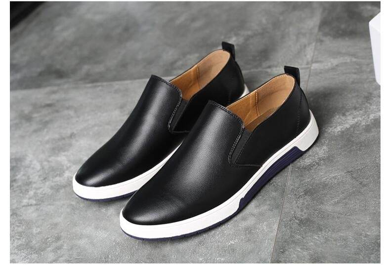 Winter Men Leather Boots Loafers Fashion Warm Cotton Brand Ankle Lace Up Shoes Footwear - terrifictrend