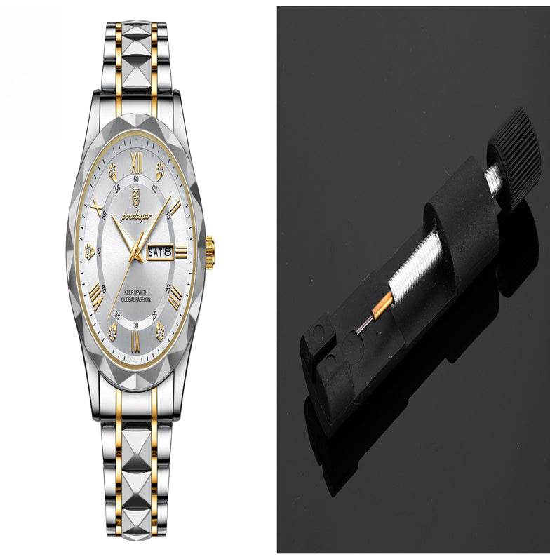 Men's Waterproof Double Calendar Luminous Quartz Watch - terrifictrend