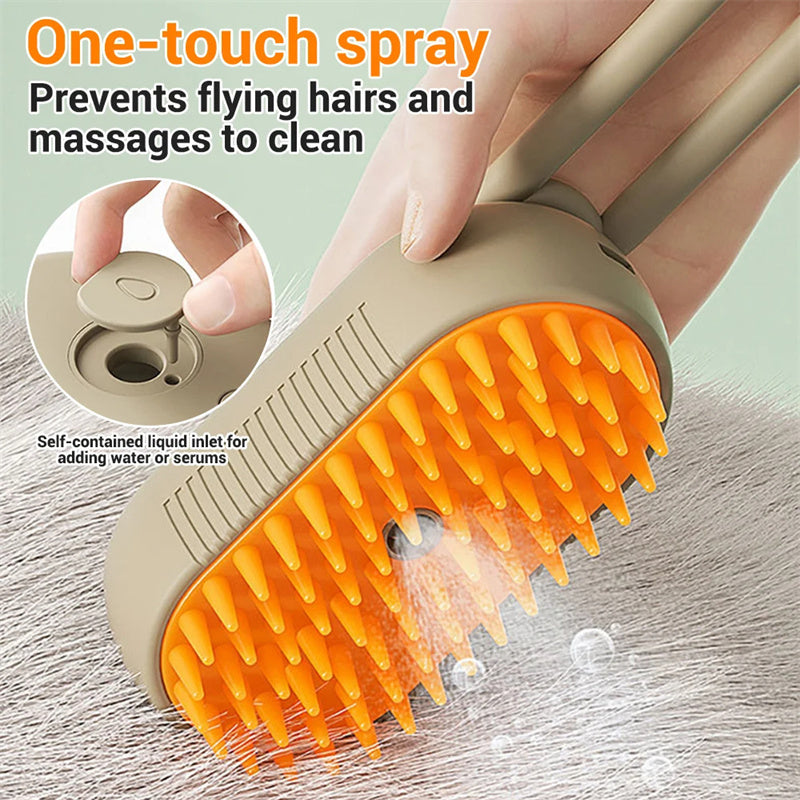 "3-in-1 Cat Dog Steam Brush"