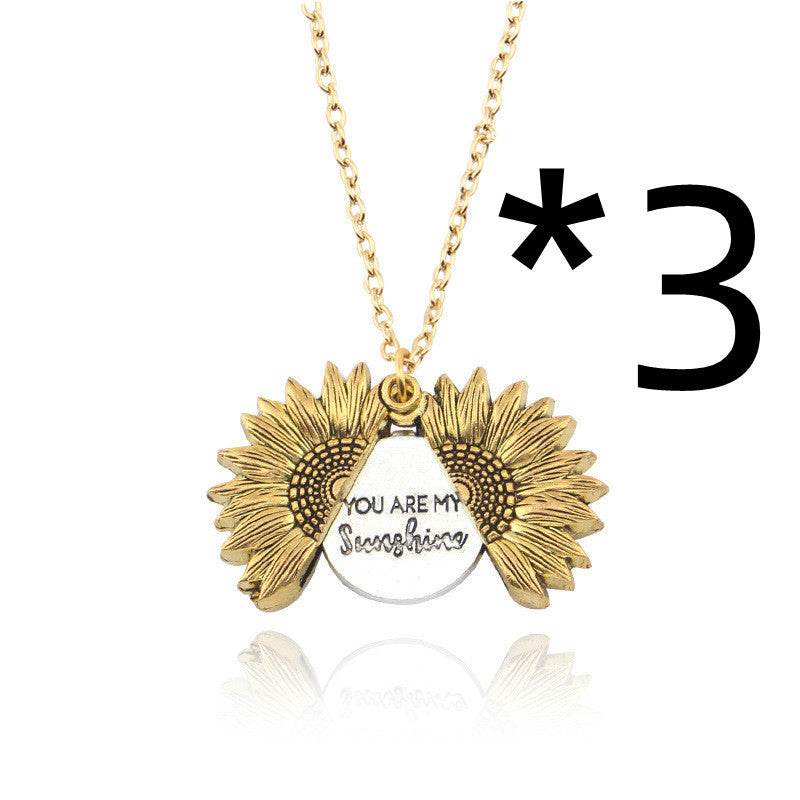 You Are My Sunshine Sunflower Necklace Women Men - terrifictrend
