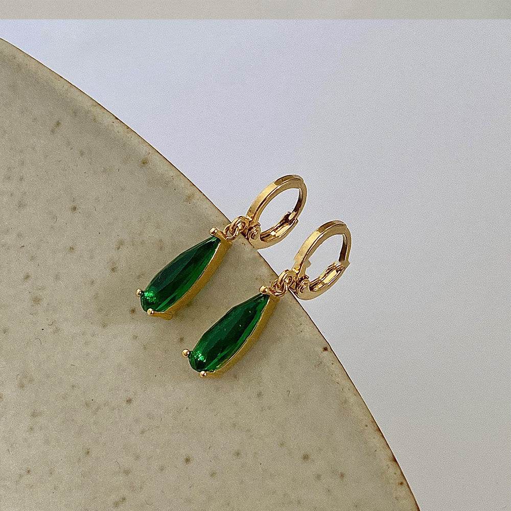 Emerald Horse Eye Zircon Earrings Pendant For Women - terrifictrend