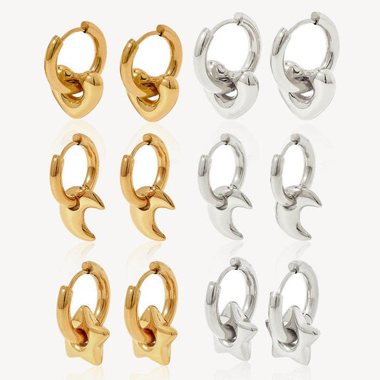 XINGX Earrings Stainless Steel Glossy Earrings - terrifictrend