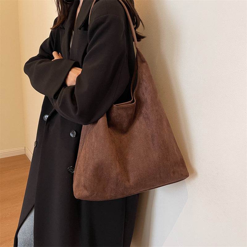 One-shoulder Underarm Bag Women's Large Capacity Shoulder Bag Solid Color Simple Casual Commuter Bag - terrifictrend