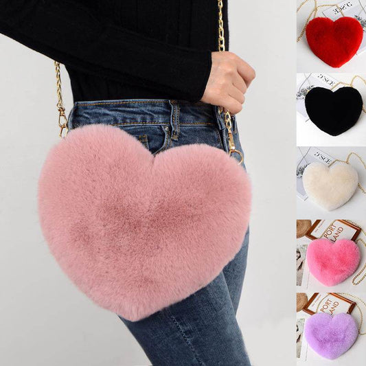 Love Bags For Women Plush Chain Shoulder Bags Valentine's Day Party Bag - terrifictrend