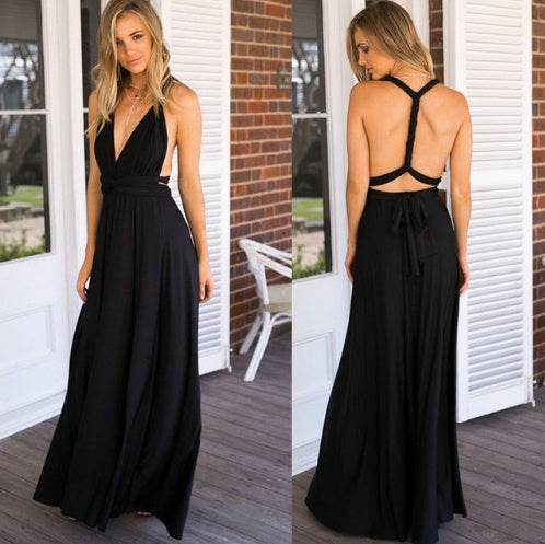 Women's Sexy Long Party Dress Club Floor-Length Summer Backless Bandage Maxi Dress Multiway Bridesmaids Boho Women Dress Vestidos - terrifictrend