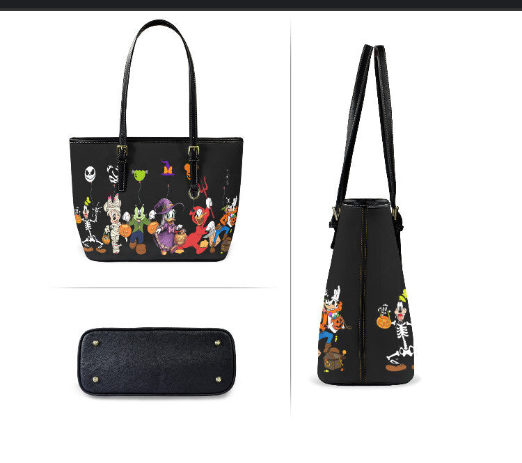Tote Hand Shoulder Bag 12 X 15 Disney Micky Minnie Donald Duck Pluto Halloween Terrifictrend
