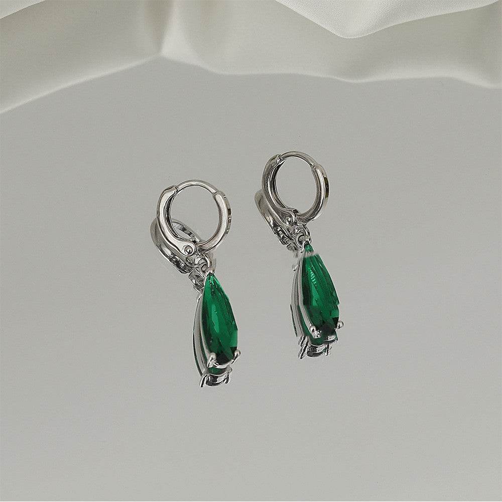 Emerald Horse Eye Zircon Earrings Pendant For Women - terrifictrend
