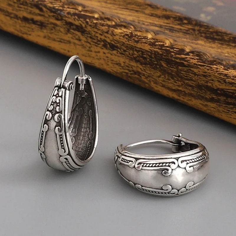 Vintage Carved Pattern Earrings Fashion Ladies' National Style Jewelry Earrings - terrifictrend