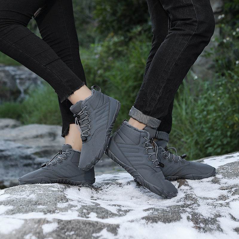 Outdoor Sports Cotton Shoes For Men And Women Winter Warm Slip-on Boots Wear-resistant Anti-ski Thickened Shoes Couple - terrifictrend