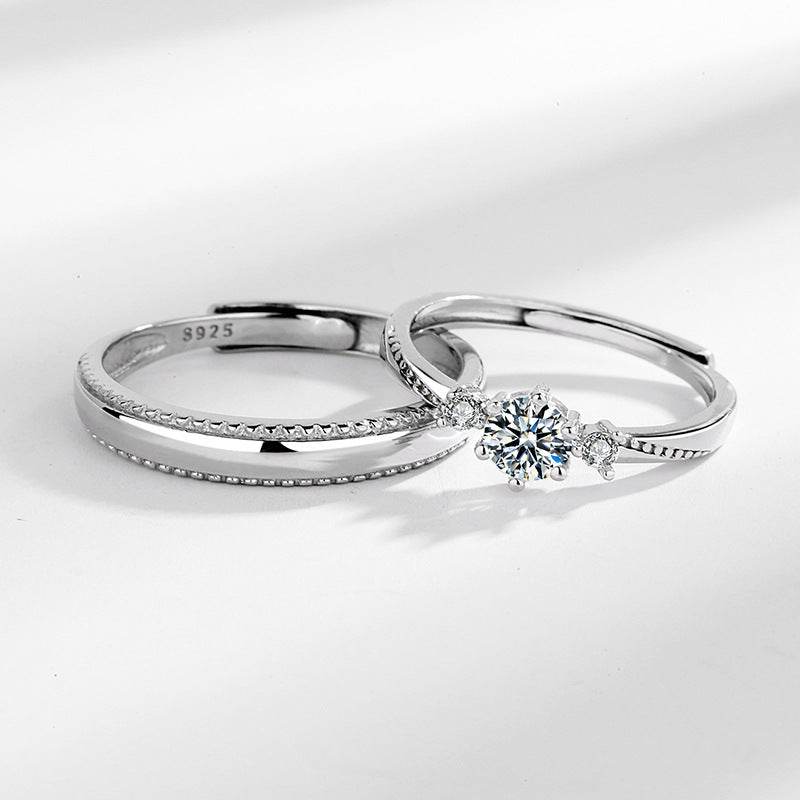 Love At First Sight Diamond-set Couple Rings - terrifictrend