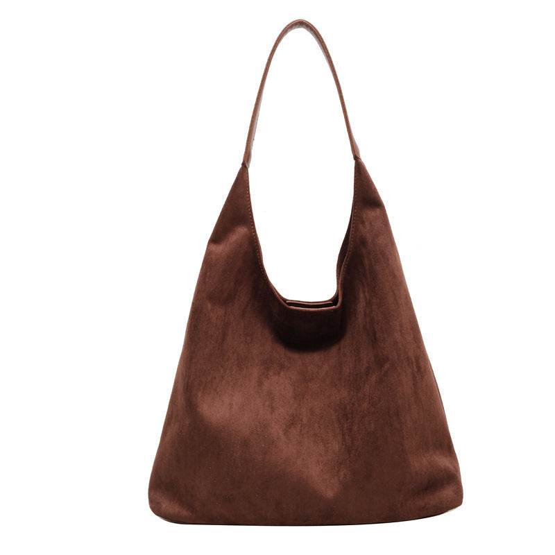 One-shoulder Underarm Bag Women's Large Capacity Shoulder Bag Solid Color Simple Casual Commuter Bag - terrifictrend