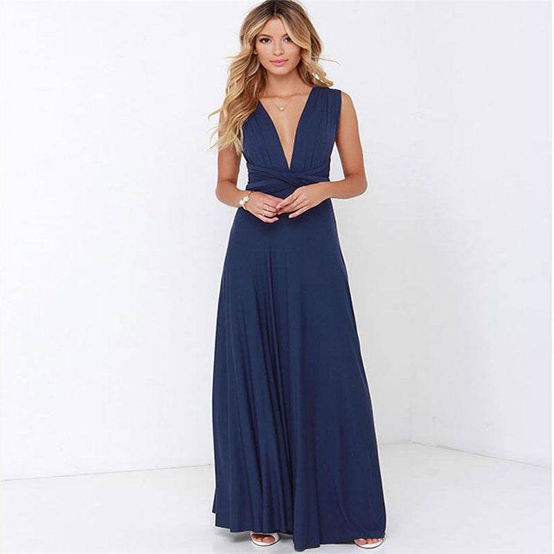 Women's Sexy Long Party Dress Club Floor-Length Summer Backless Bandage Maxi Dress Multiway Bridesmaids Boho Women Dress Vestidos - terrifictrend