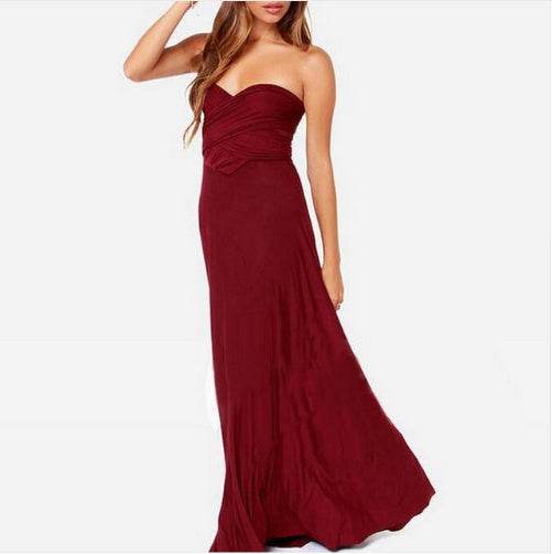 Women's Sexy Long Party Dress Club Floor-Length Summer Backless Bandage Maxi Dress Multiway Bridesmaids Boho Women Dress Vestidos - terrifictrend