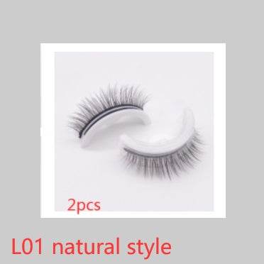 Reusable 3D Mink Lashes Natural False Eyelashes Self Adhesive Fake Glue Free Makeup Eyelash Extension Silk - terrifictrend