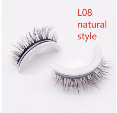 Reusable 3D Mink Lashes Natural False Eyelashes Self Adhesive Fake Glue Free Makeup Eyelash Extension Silk - terrifictrend