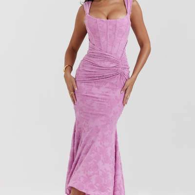 Mozision Off-shoulder Backless Sexy Evening Dress For Women Purple Sleeveless Strapless Ruched Bodycon Club Party Dress - terrifictrend