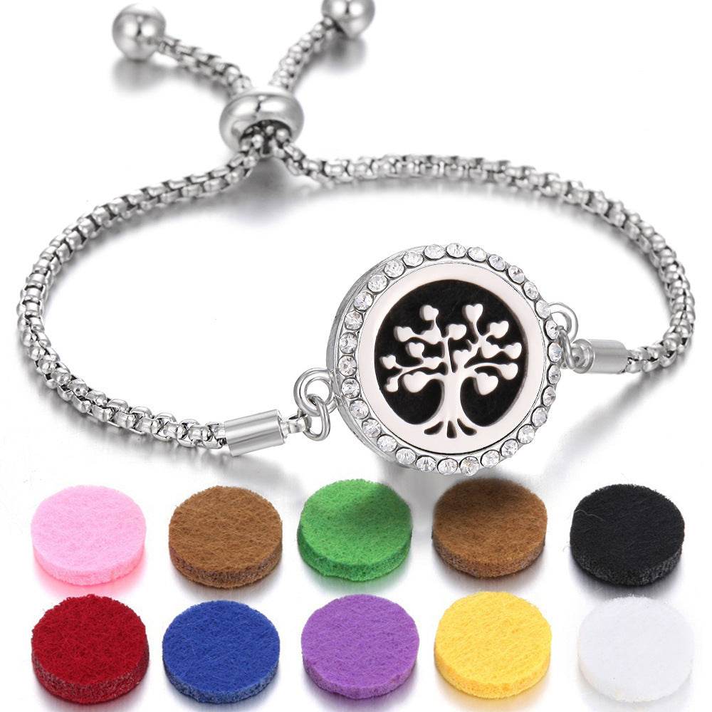 2024 New Kaleidoscope Aromatherapy Bracelet Perfume Essential Oil Diffuser Locket Bracelet Charms Women Aroma Diffuser Jewelry - terrifictrend