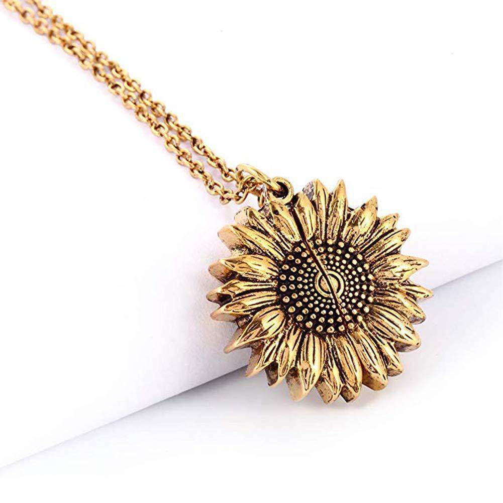 You Are My Sunshine Sunflower Necklace Women Men - terrifictrend