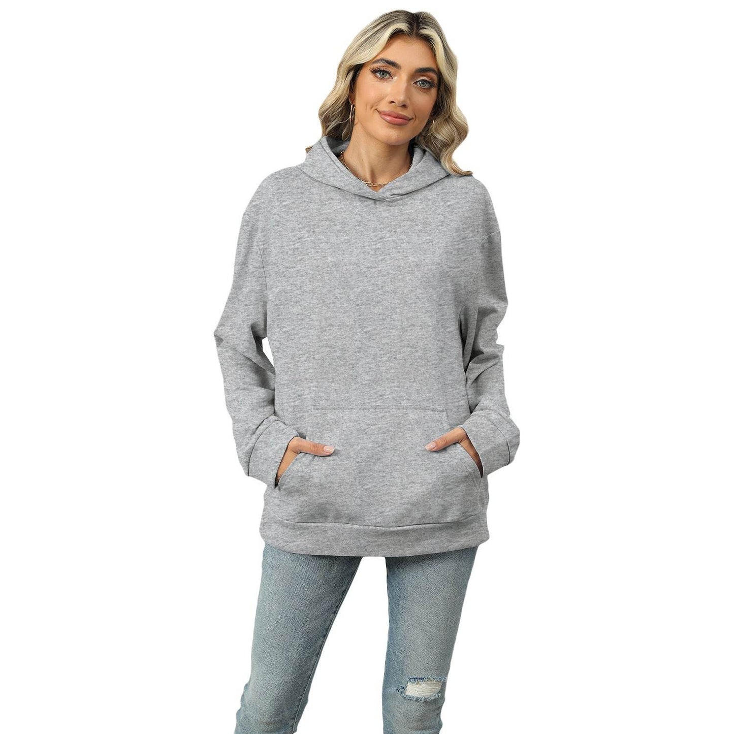 Casual Hooded Pocket Sweatshirt Women - terrifictrend