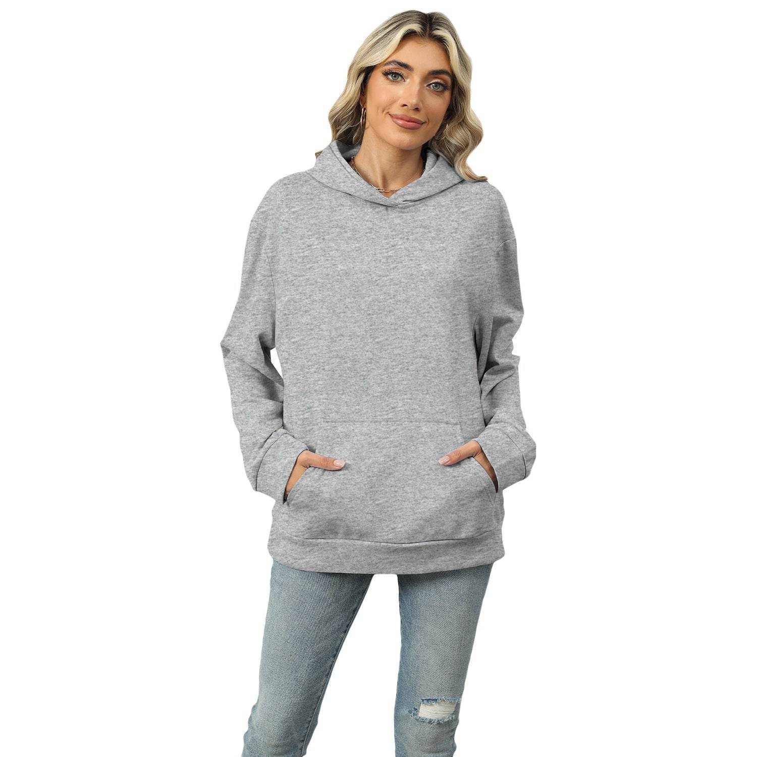 Casual Hooded Pocket Sweatshirt Women - terrifictrend