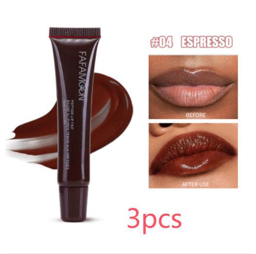 Glossy Lip Glaze Waterproof Long Lasting Lip Gloss Glossy Mirror Tea Red Liquid Lipstick Doodle Lip Korean Makeup - terrifictrend