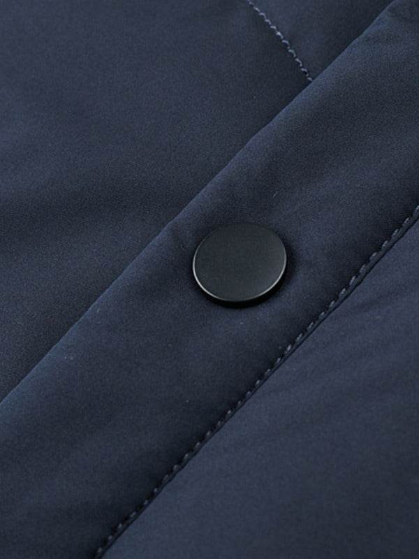 Fall Winter Men Jacket Lapel Fashion Business Lightweight Silk Cotton-padded Coat - terrifictrend