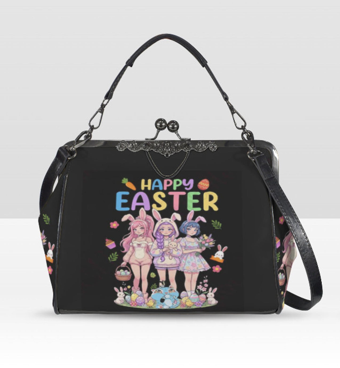Kpop Demon Hunters Huntr/x Spring Happy Easter Shoulder Cross Body Bag Satchel Kisslock
