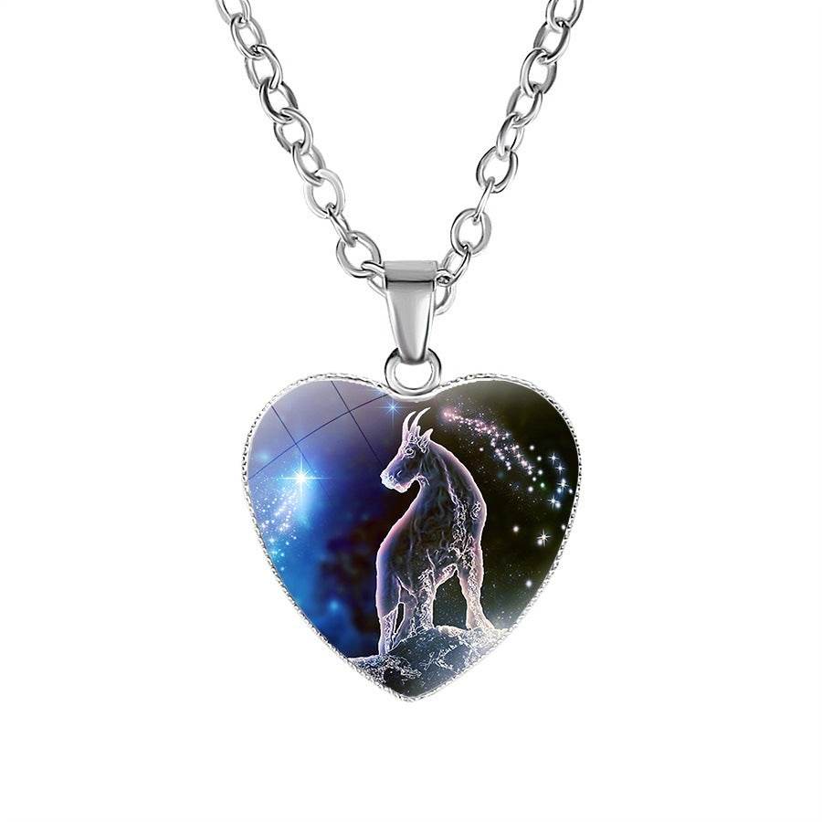 Women's Zodiac Heart Pendant Necklace - terrifictrend