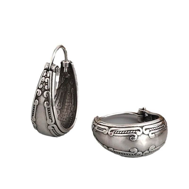 Vintage Carved Pattern Earrings Fashion Ladies' National Style Jewelry Earrings - terrifictrend