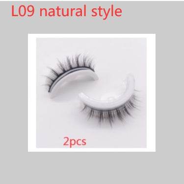 Reusable 3D Mink Lashes Natural False Eyelashes Self Adhesive Fake Glue Free Makeup Eyelash Extension Silk - terrifictrend