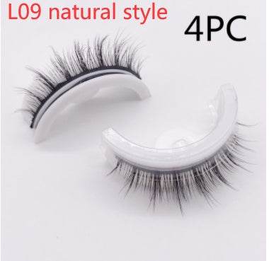 Reusable 3D Mink Lashes Natural False Eyelashes Self Adhesive Fake Glue Free Makeup Eyelash Extension Silk - terrifictrend