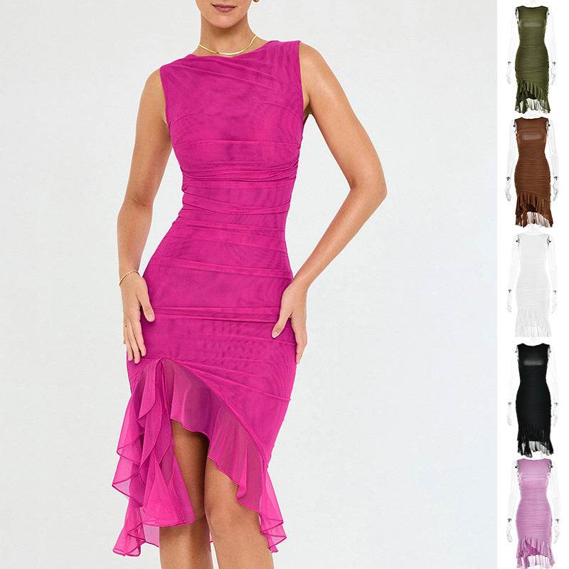 Summer Slim Skinny Sleeveless Dress For Women Fashion Party Club Dresses - terrifictrend