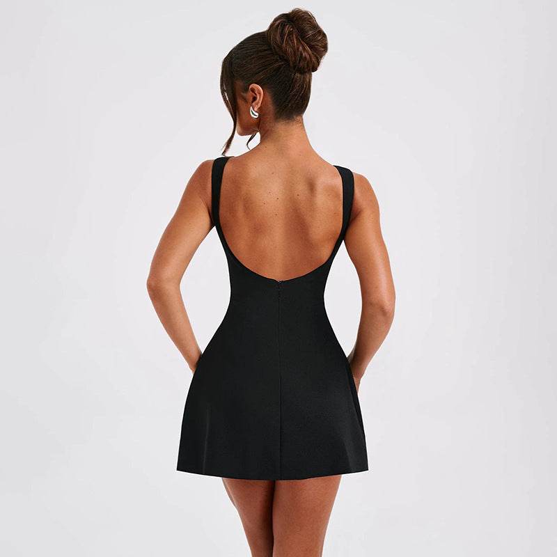 Sexy Slim-fitting Backless Dress Summer Sleeveless Short Dresses - terrifictrend