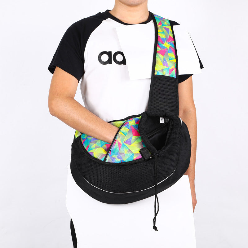 "Portable Crossbody Pet Carrier Bag"