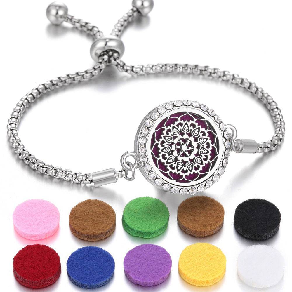 2024 New Kaleidoscope Aromatherapy Bracelet Perfume Essential Oil Diffuser Locket Bracelet Charms Women Aroma Diffuser Jewelry - terrifictrend