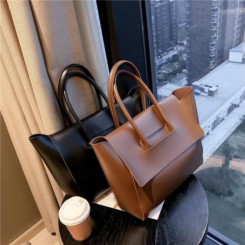 Fashion Women Shoulder Bags Large Capacity Handbags Simple Retro Tote Bags Solid Color Famous Brand High Quality Bags - terrifictrend