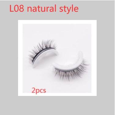 Reusable 3D Mink Lashes Natural False Eyelashes Self Adhesive Fake Glue Free Makeup Eyelash Extension Silk - terrifictrend