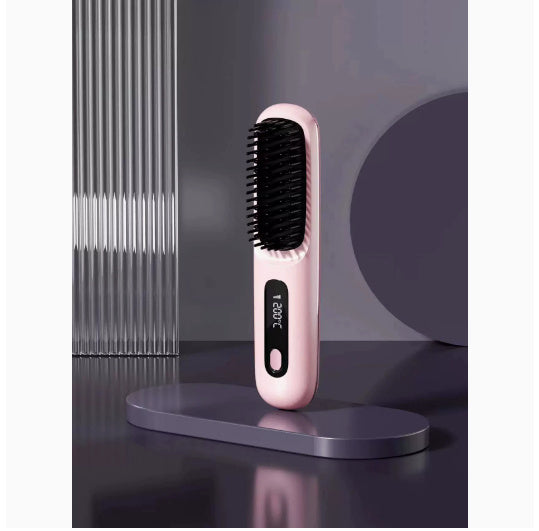 "2-in-1 Wireless Hair Straightener Comb"