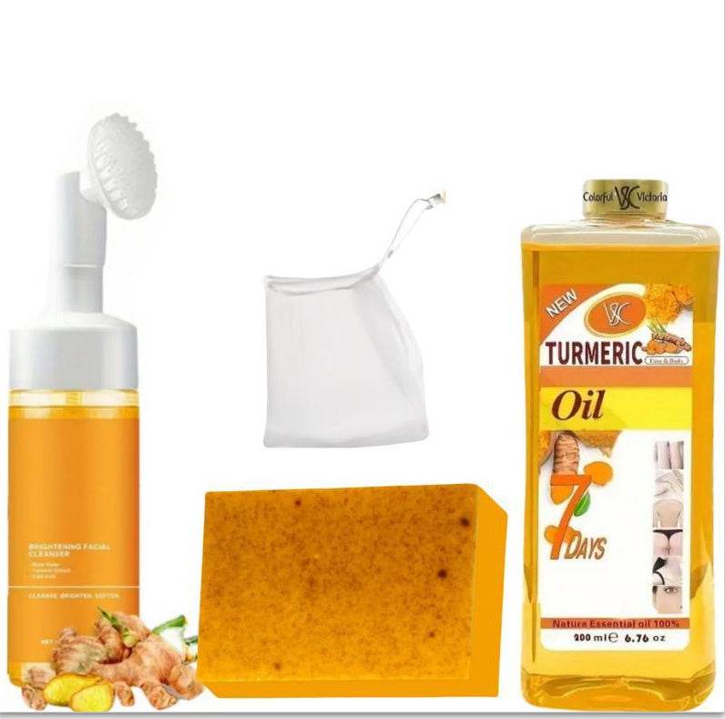 Turmeric Exfoliating Cleansing Pads Compressed Facial Sponges Skin Care Tools For Face Clogged Pores Excess Oil Cleansing - terrifictrend