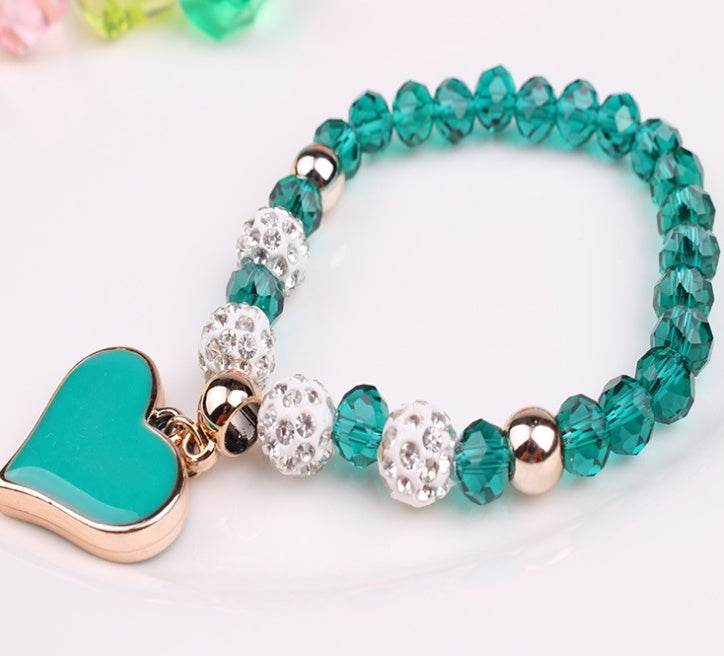 Elastic Crystal Bracelet & Bangle Heart Bracelets - terrifictrend