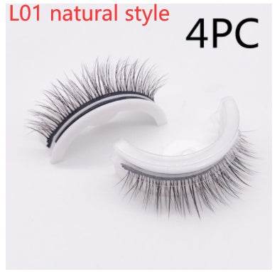 Reusable 3D Mink Lashes Natural False Eyelashes Self Adhesive Fake Glue Free Makeup Eyelash Extension Silk - terrifictrend