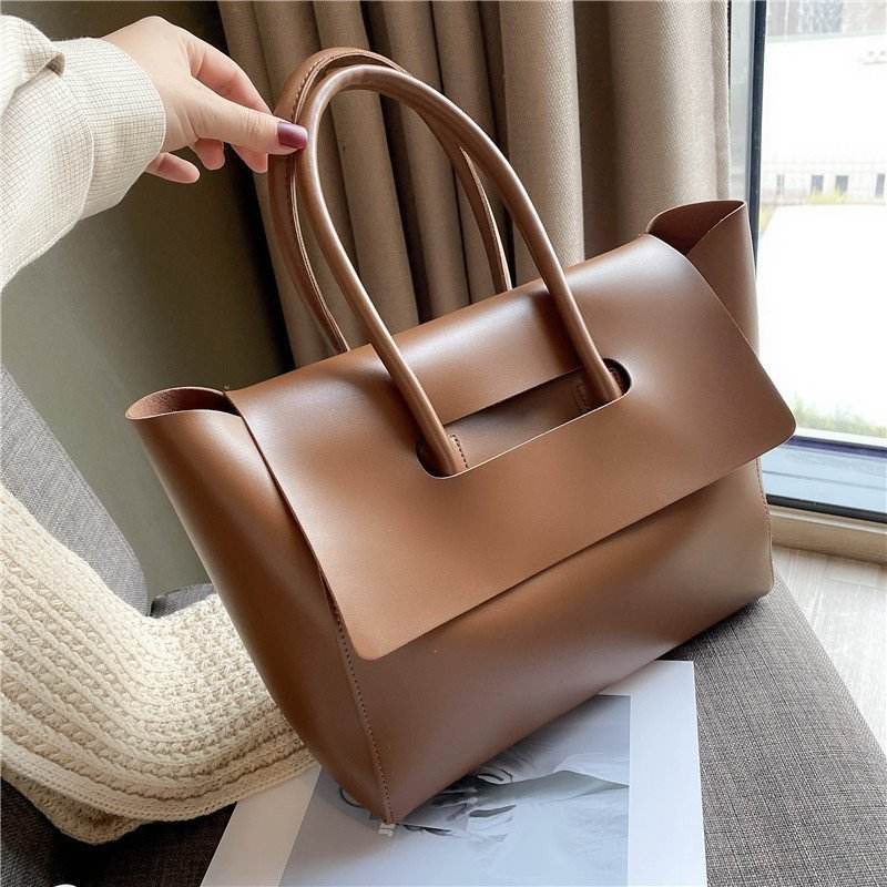 Fashion Women Shoulder Bags Large Capacity Handbags Simple Retro Tote Bags Solid Color Famous Brand High Quality Bags - terrifictrend