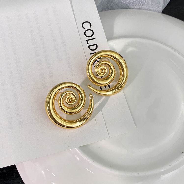 Geometric Rotation 18K Gold Earrings - terrifictrend
