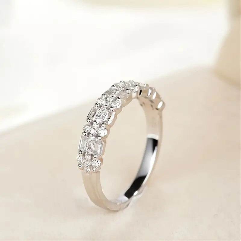 Multilayer Ring Three-layer Fine Circle Line Setting For Women Full Finger Rings Jewelry Gifts - terrifictrend