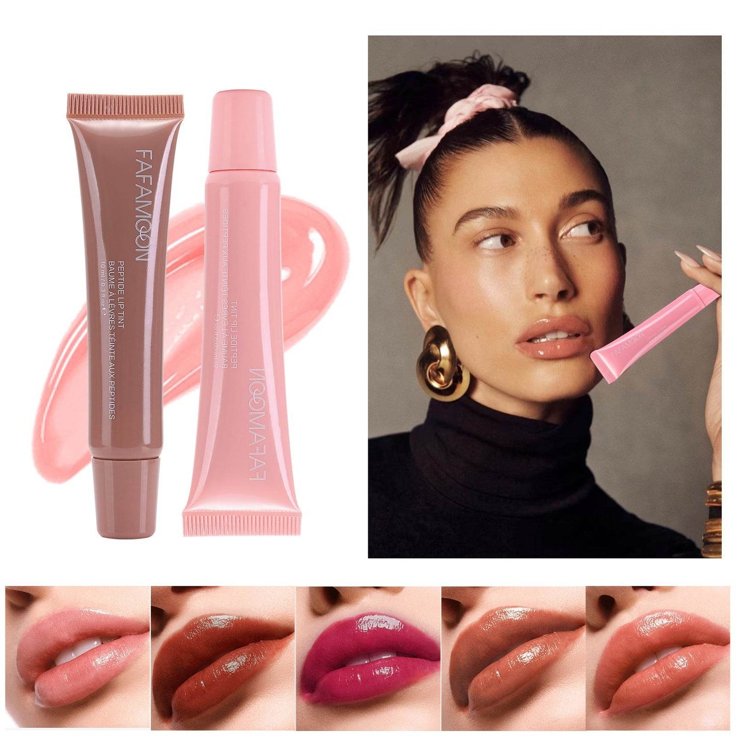 Glossy Lip Glaze Waterproof Long Lasting Lip Gloss Glossy Mirror Tea Red Liquid Lipstick Doodle Lip Korean Makeup - terrifictrend