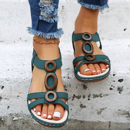 Bohemian Beach Retro Plus Size Women's Shoes - terrifictrend