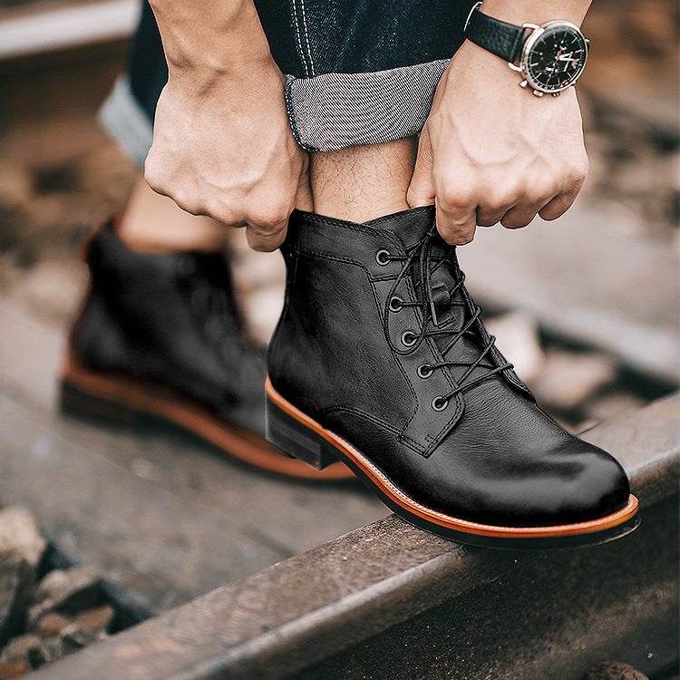 Men Shoes Military Plus Size Workwear Men's Boots - terrifictrend